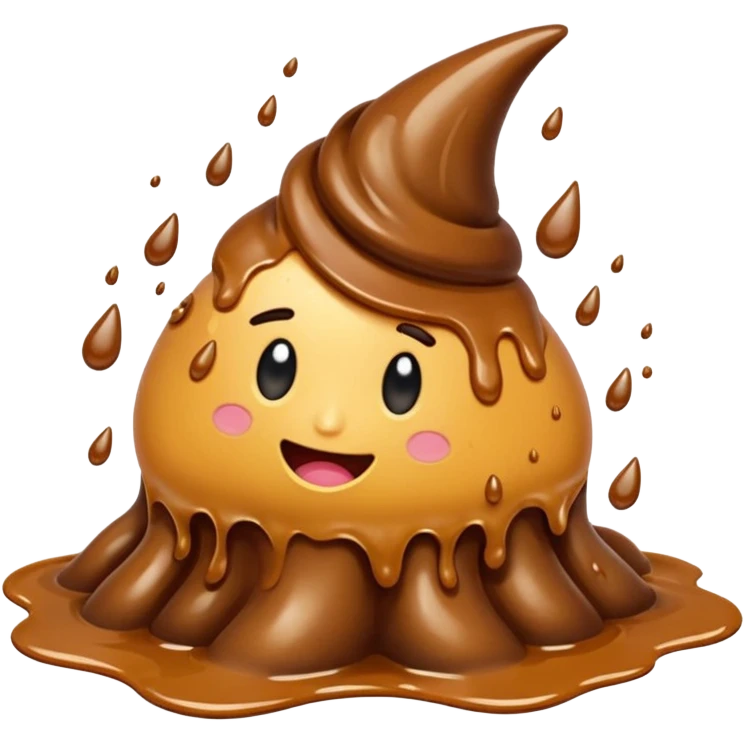 Mix the water drops emoji with the poop emoji to make a liquid diarrhea emoji emoji