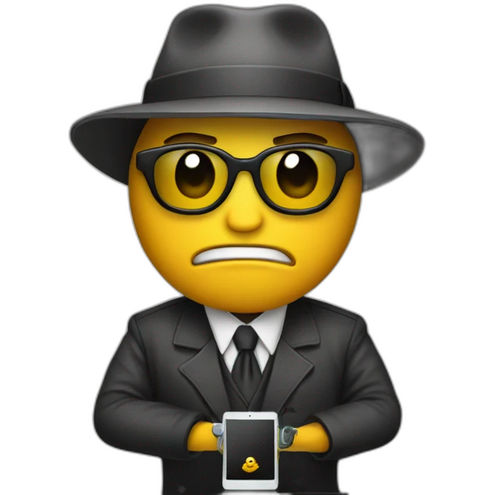 gangster coding on computer emoji