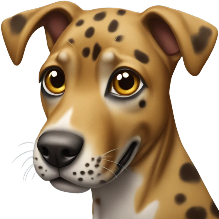 Brown catahoula leopard dog in Costa Rica emoji