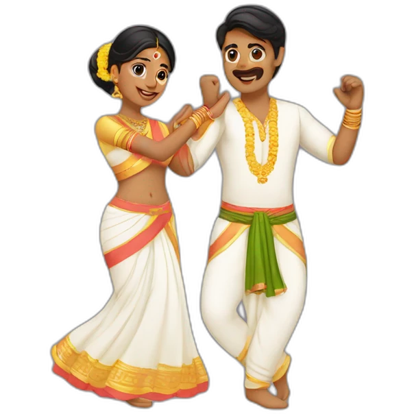 Bengali couple dancing emoji