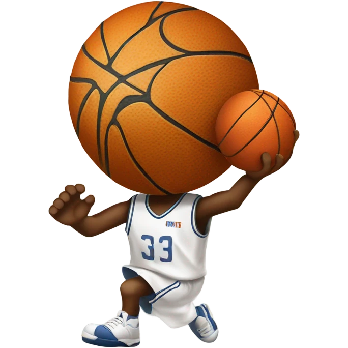 White rag playing basketball  emoji