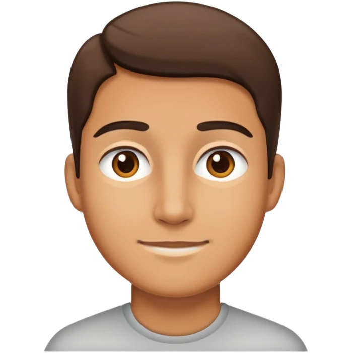 smiling person with neutral features emoji