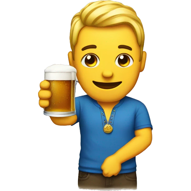 yo con cerveza en mano  emoji