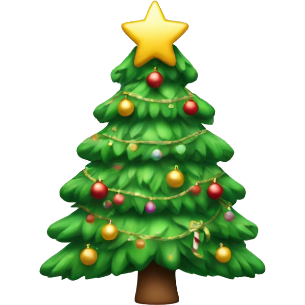 Cute Christmas tree emoji
