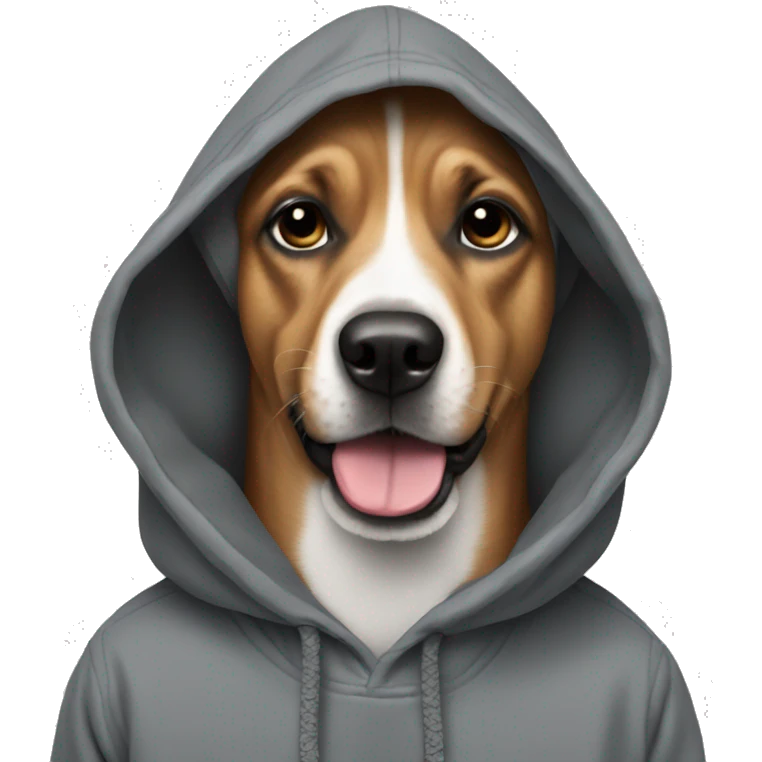 Dog wearing a supreme hoddie emoji
