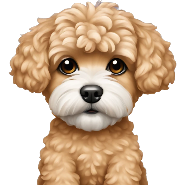 Caramel Maltipoo wearing pajamas  emoji