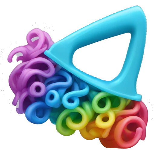 a  single plastic colorful Curler emoji