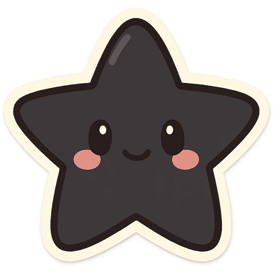 simple black star emoji