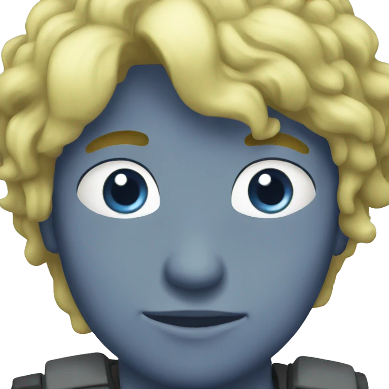 Mono azul emoji