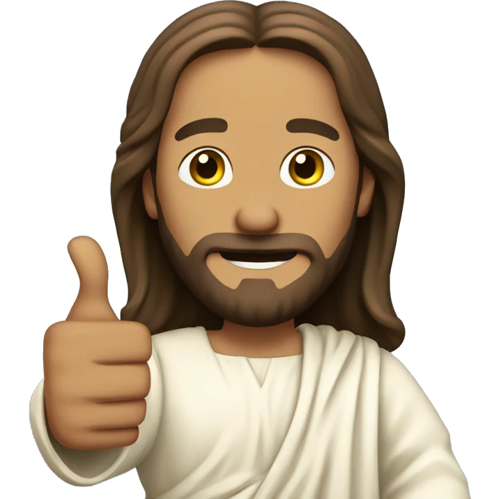 Jesus Christ giving thumbs up emoji