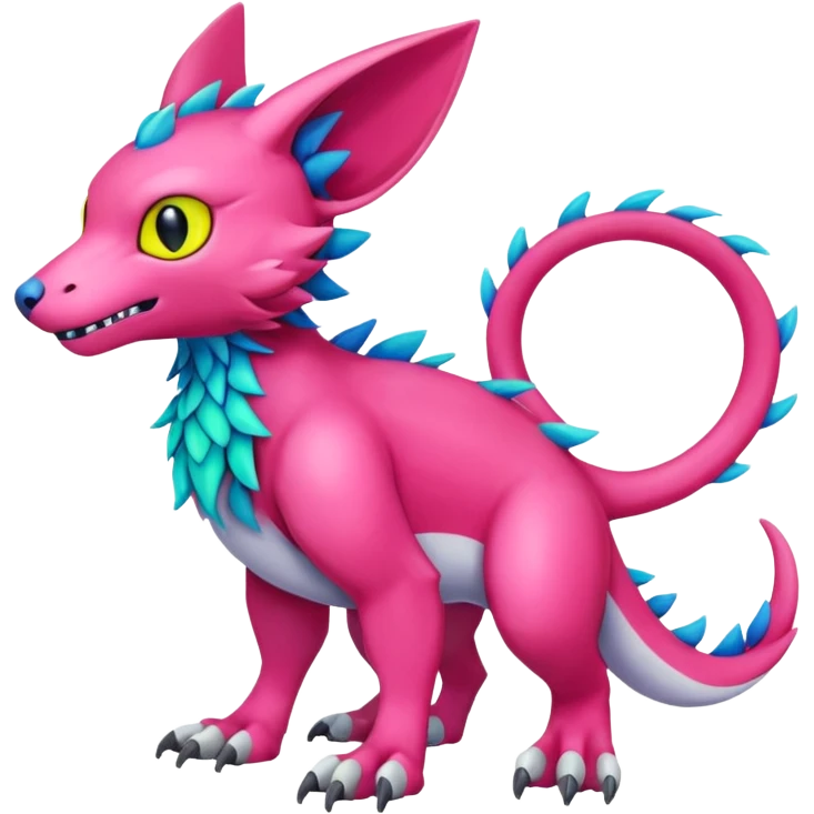 colorful Fakémon-Digimon-Fionbri-Trico-creature (full body) emoji