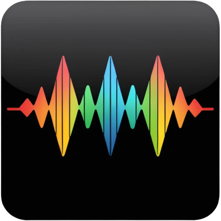 full black audio spectrum emoji