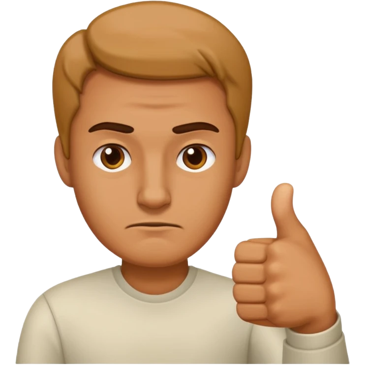 man giving a thumbs-down emoji