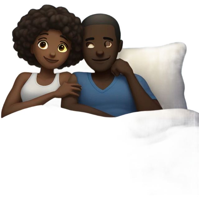 Darkskin couple star gazing emoji
