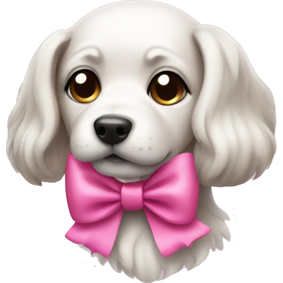 dog with a pink bow emoji