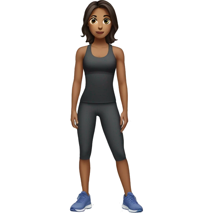 Brunette girl workout emoji