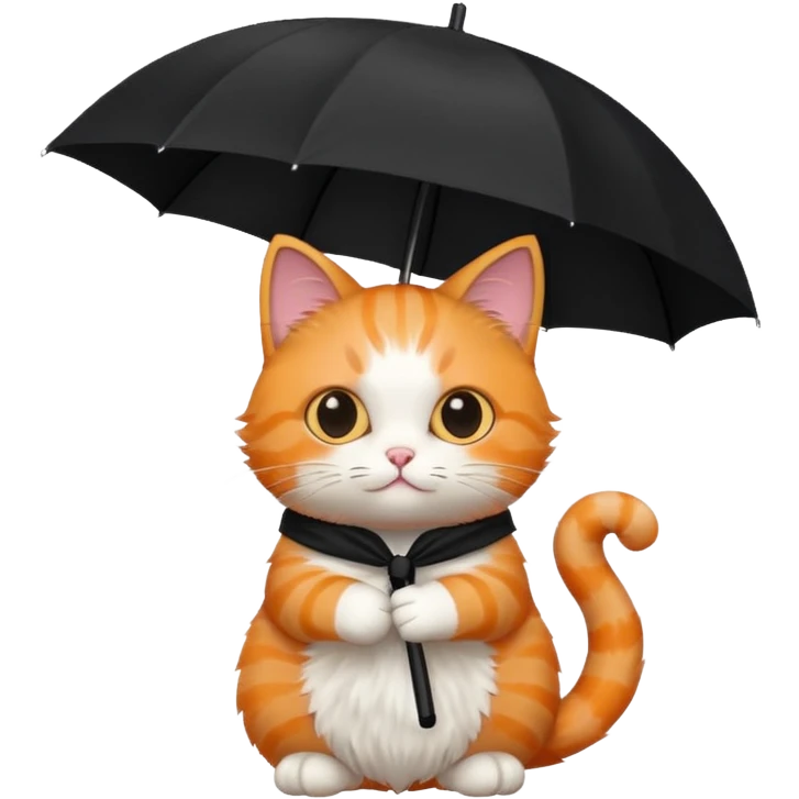 cat holding an umbrella emoji