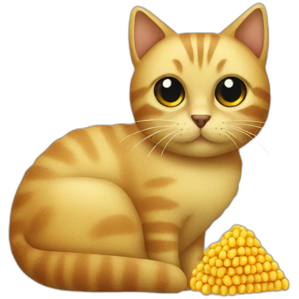 cat made of corn emoji
