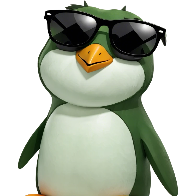 Penguin with sunglasses  emoji