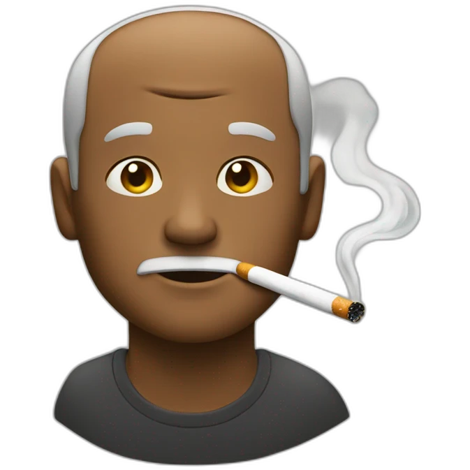 Man smoke a cigarette emoji