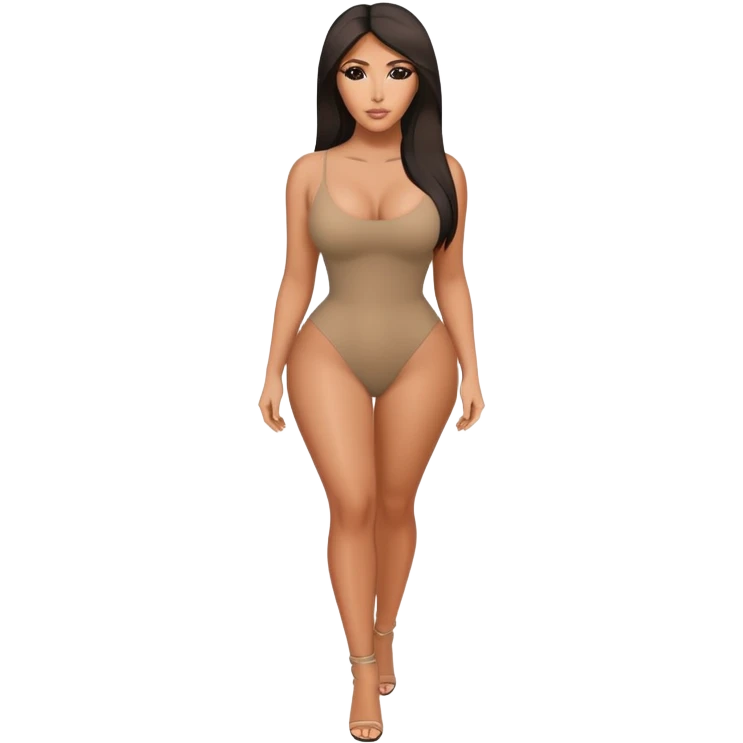 ultra realistic kim kardashian full body emoji