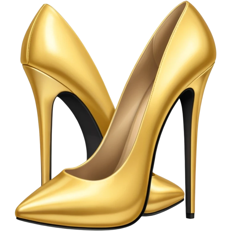 Gold party heels emoji