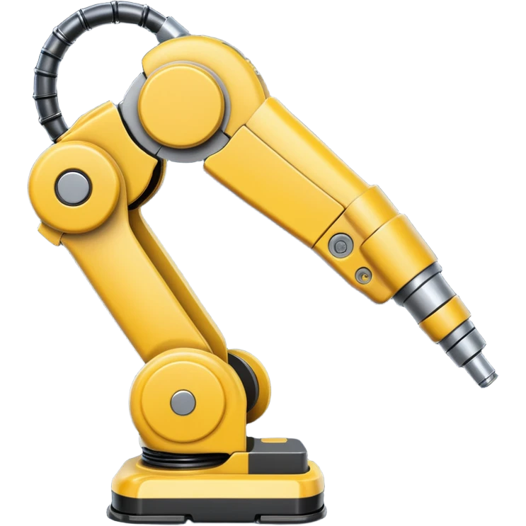 Industrial Arm – Yellow robotic arm, gripping tool emoji