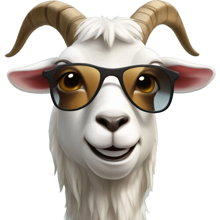 Goat with sunglasses emoji