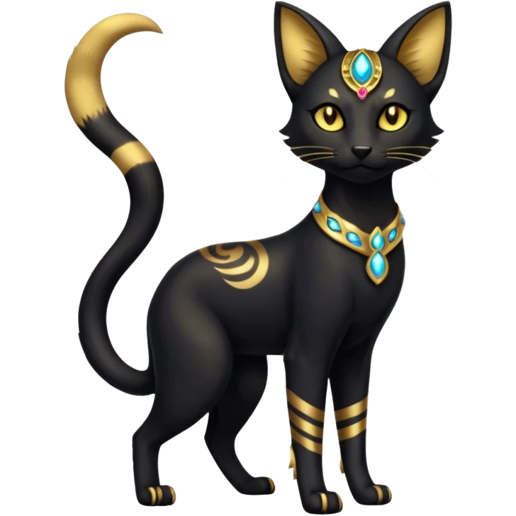 Umbreon-Bastet-Fakémon-hybrid-creature (full body)  emoji