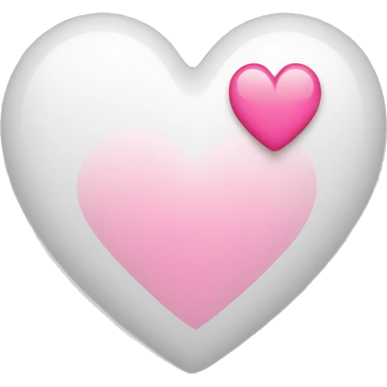 white letter with a pink heart on the middle emoji