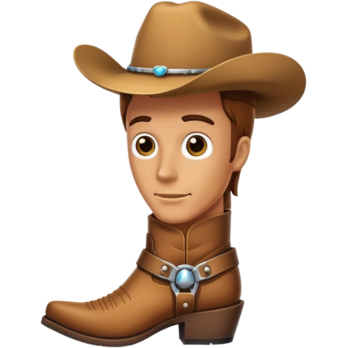 X Ray wearing cowboy boots  emoji