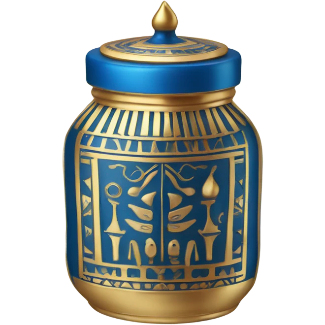 flame on jar egypt gold white blue  emoji