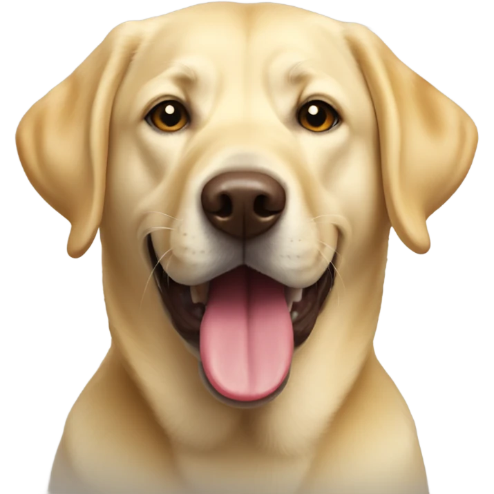Yellow lab with tongue out emoji