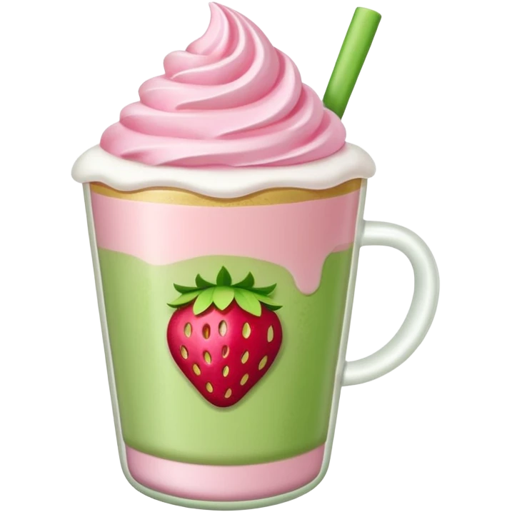 strawberry matcha latte emoji