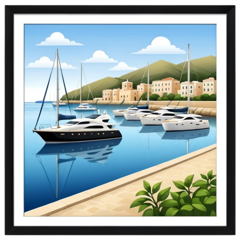 Port with yachts  emoji