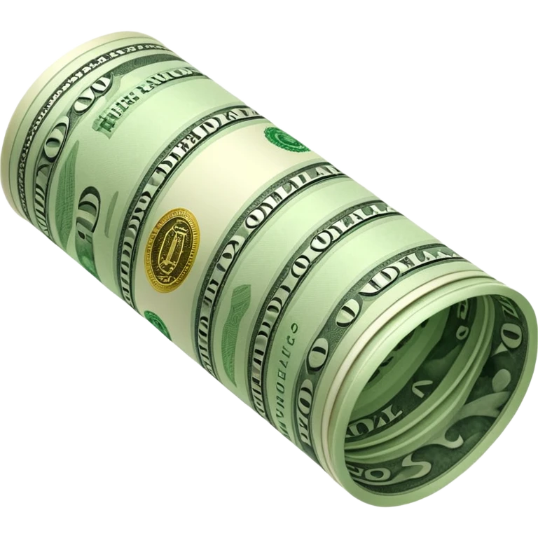 Money that is like a tube One dollar emoji