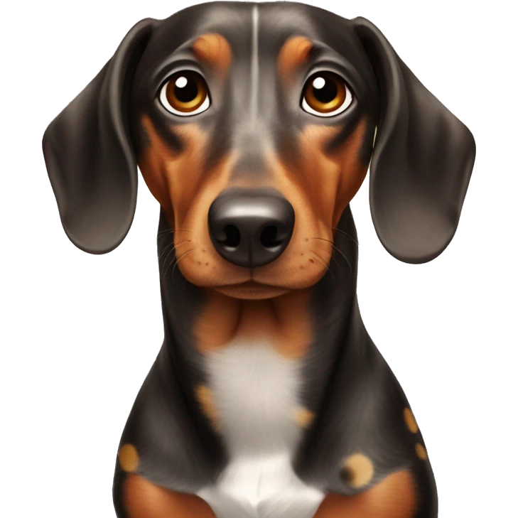 A dachshund with spots emoji