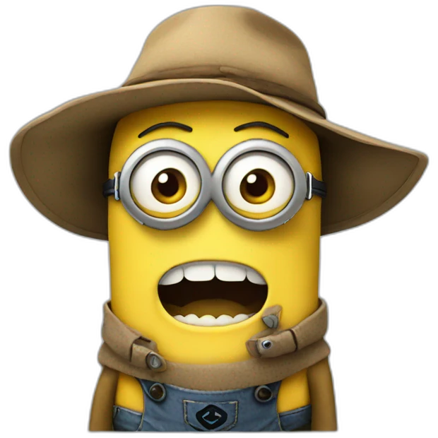 Minion with hat emoji