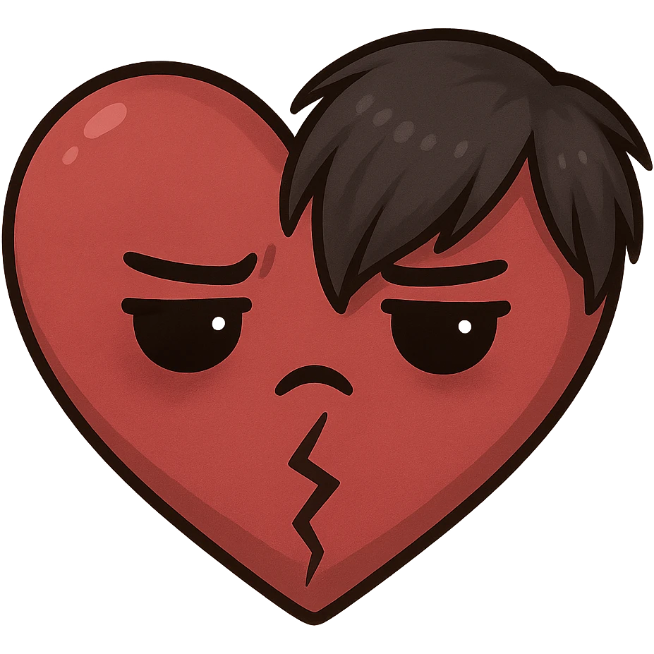 emo heart without background emoji