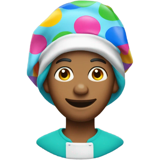 Clown wearing scrub cap emoji