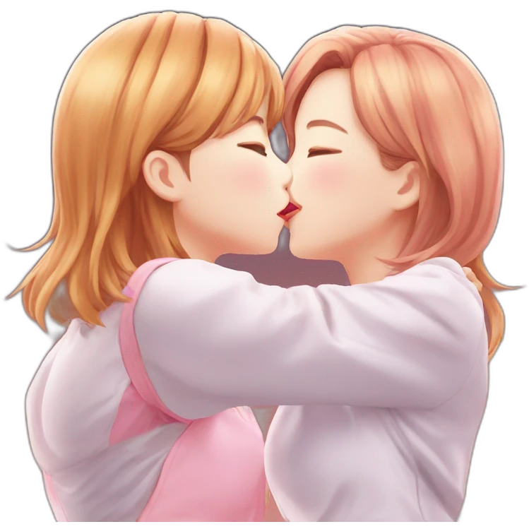 Jeongyeon kissing Nayeon emoji