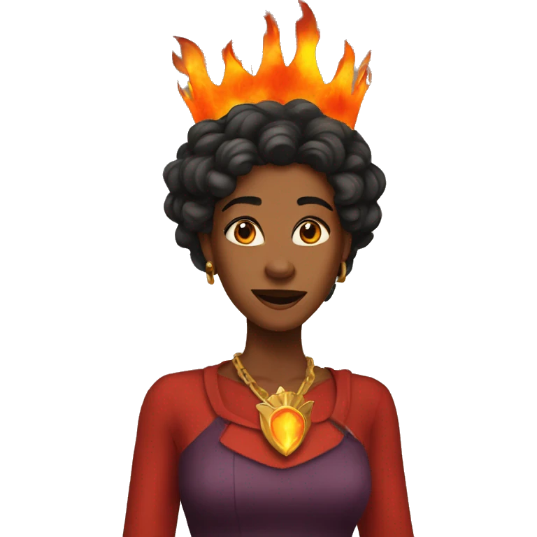 Queen of fire emoji