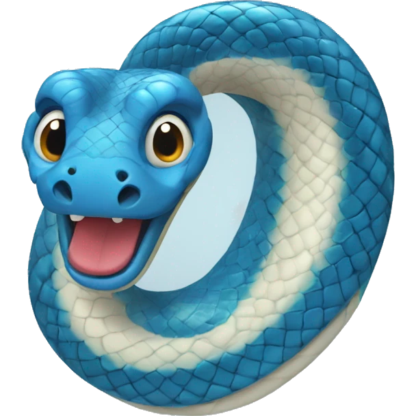 Blue snake emoji