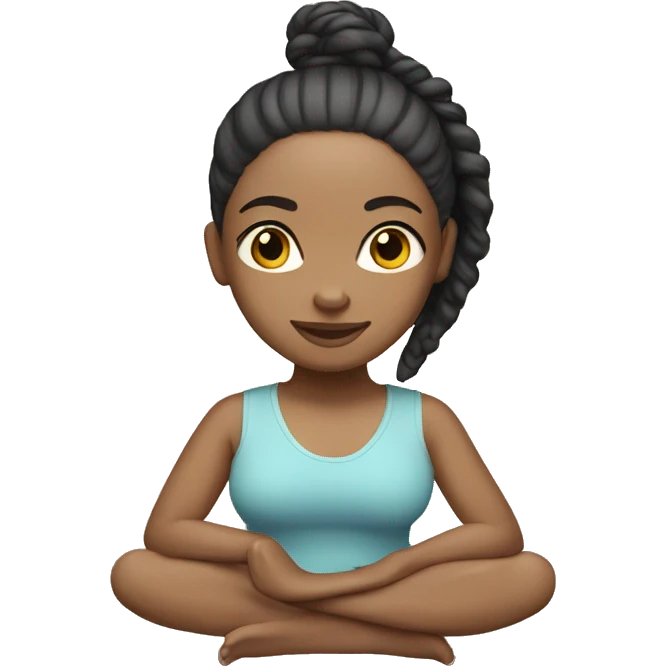 yoga girl light skin emoji
