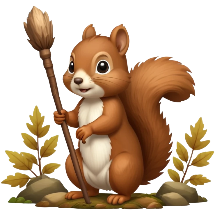 Squirrel holding a stick  emoji