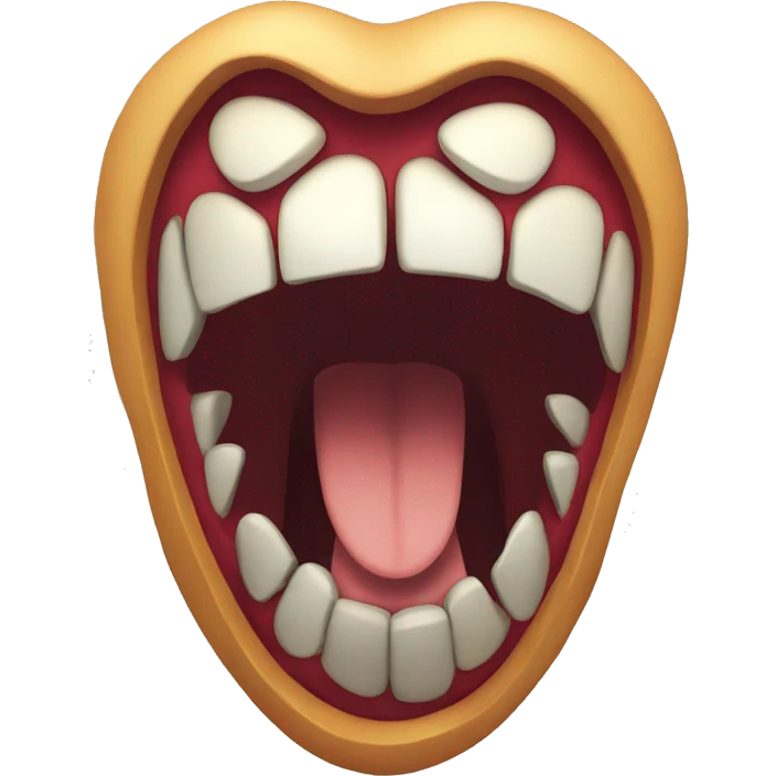 screaming giant mouth emoji