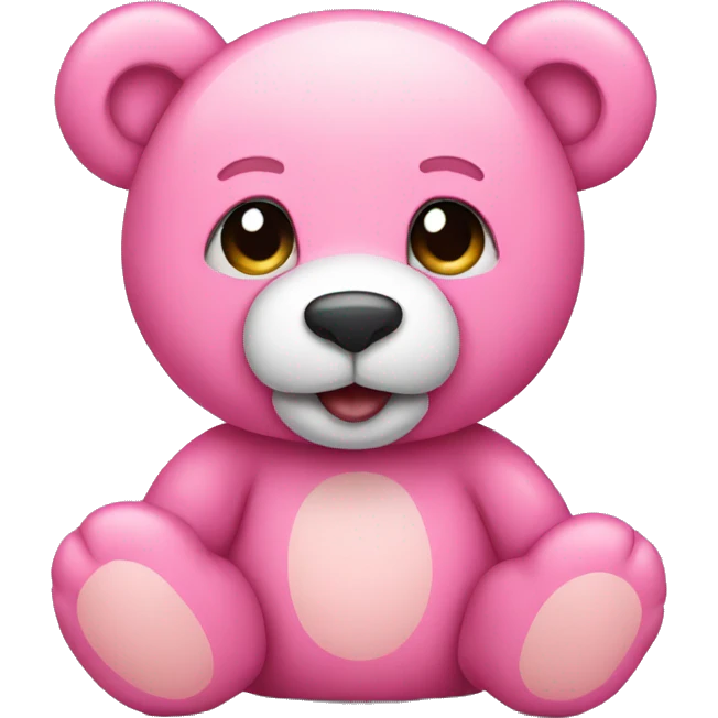 Pink teddy bear emoji