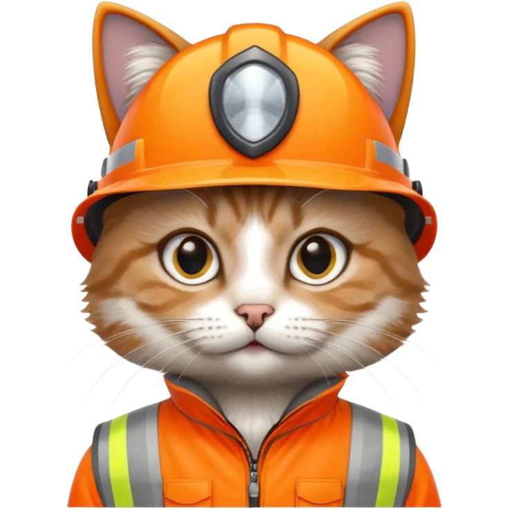 cat in hi-vis clothing emoji