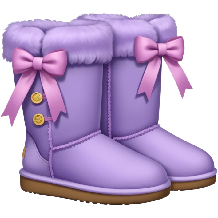 Lavender ugg boots bows  emoji