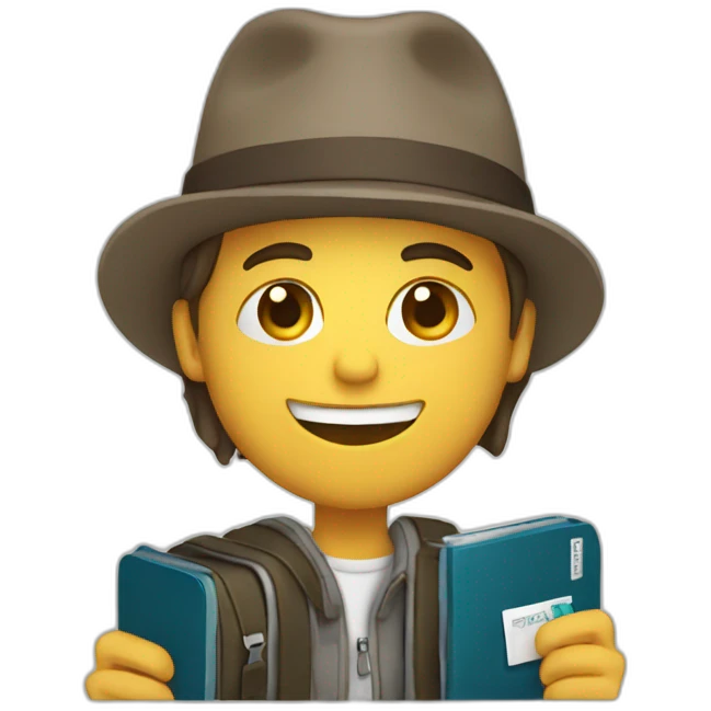 traveller holding your passport emoji